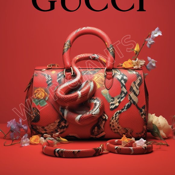 Gucci SNAKE PURSE Print 11" x 14" - Picture 2 of 2